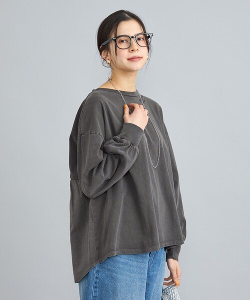 coen(コーエン)の「ピグメントドッキング刺繍Tシャツ(Tシャツ/カットソー・レディース・オフホワイト/ダークグレー/コバルトブルー・M/L)」の18枚目の写真