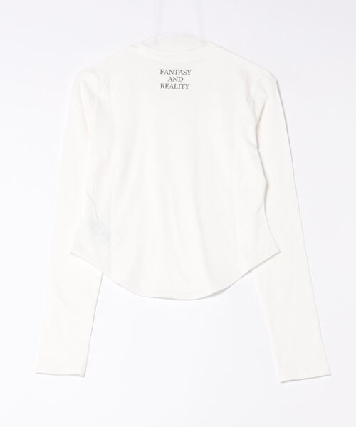 LOWRYS FARM（ローリーズファーム）の「ロゴラウンドロンＴＬＳ　108400（Tシャツ/カットソー・レディース・オフホワイト/ブラック・FREE）」の12枚目の写真