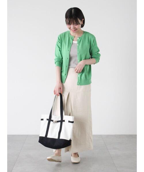 Lugnoncure(ルノンキュール)の「【UV加工】強撚コットンクルーカーディガン(カーディガン/ボレロ・レディース・ブルー/ベージュ/ブラック/グリーン・F)」の9枚目の写真