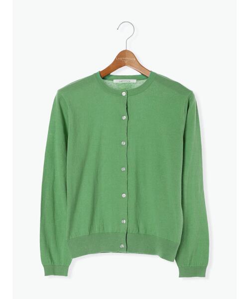 Lugnoncure(ルノンキュール)の「【UV加工】強撚コットンクルーカーディガン(カーディガン/ボレロ・レディース・ブルー/ベージュ/ブラック/グリーン・F)」の20枚目の写真
