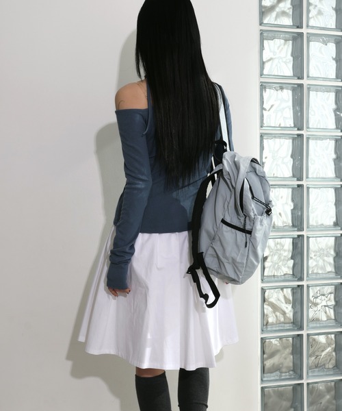 FOLLOWIN（フォロウィン）の「[かわいいストリートムード]ナイロンストリングシャカシャカバックパック（バックパック/リュック・レディース・ブラック/アイボリー/カーキ/ライトブルー/ピンク・ONE SIZE）」の13枚目の写真