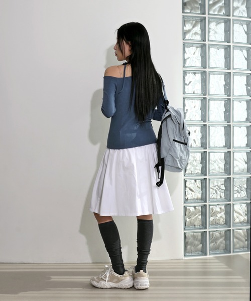 FOLLOWIN（フォロウィン）の「[かわいいストリートムード]ナイロンストリングシャカシャカバックパック（バックパック/リュック・レディース・ブラック/アイボリー/カーキ/ライトブルー/ピンク・ONE SIZE）」の15枚目の写真