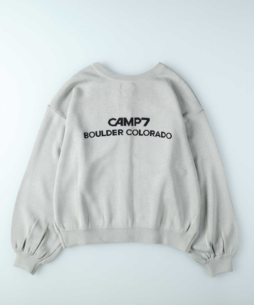CAMP7(キャンプセブン)の「【CAMP7】ロゴクルーネックカーディガン(カーディガン/ボレロ・レディース・オフホワイト/ライトグレー・M/L)」の5枚目の写真