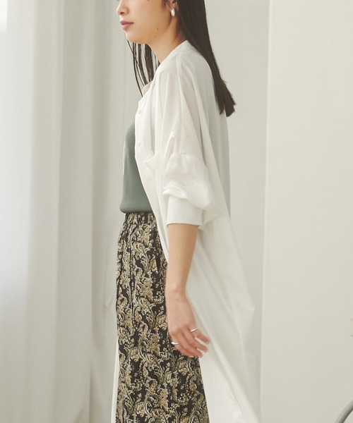 hunch（ハンチ）の「ドルマンシャツワンピース（シャツワンピース・レディース・オフホワイト/ブラック/ベージュ・FREE）」の8枚目の写真