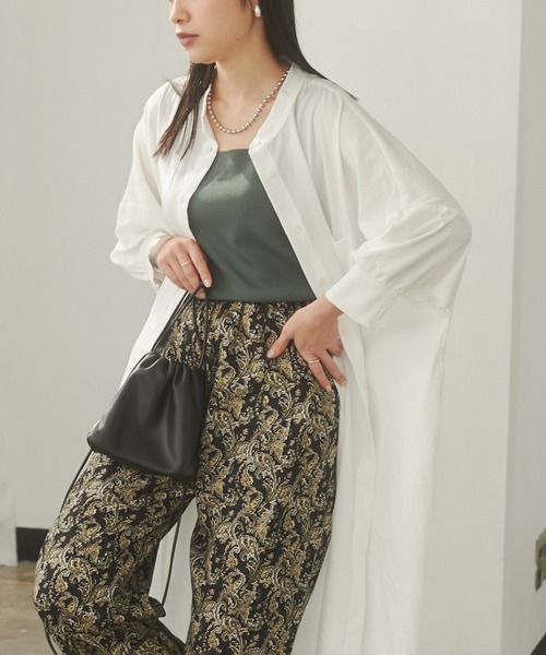 hunch（ハンチ）の「ドルマンシャツワンピース（シャツワンピース・レディース・オフホワイト/ブラック/ベージュ・FREE）」の9枚目の写真