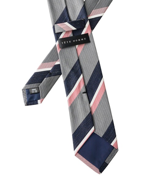 TETE HOMME(テットオム)の「リネンシルクネクタイ(ネクタイ・メンズ・グレー系1/グレー系2/グレー系3/ブラウン系1/ブラウン系2/ネイビー系1/ネイビー系2/ネイビー系3/ネイビー系4/ネイビー系5/ネイビー系6/シルバー・FREE)」の14枚目の写真