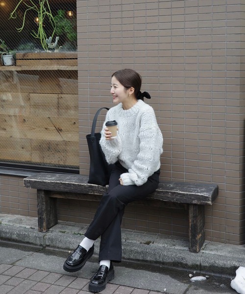 【ZOZOTOWN限定】厚底トラックソールコインローファー（ローファー）｜Bonjour Sagan by yui（ボンジュールサガンバイユイ）