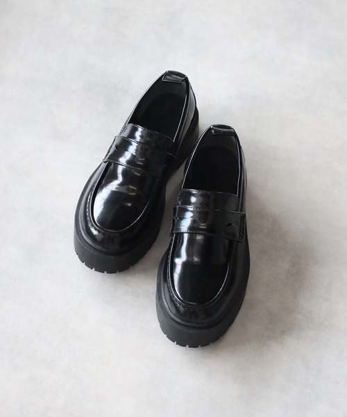 【ZOZOTOWN限定】厚底トラックソールコインローファー（ローファー）｜Bonjour Sagan by yui（ボンジュールサガンバイユイ）