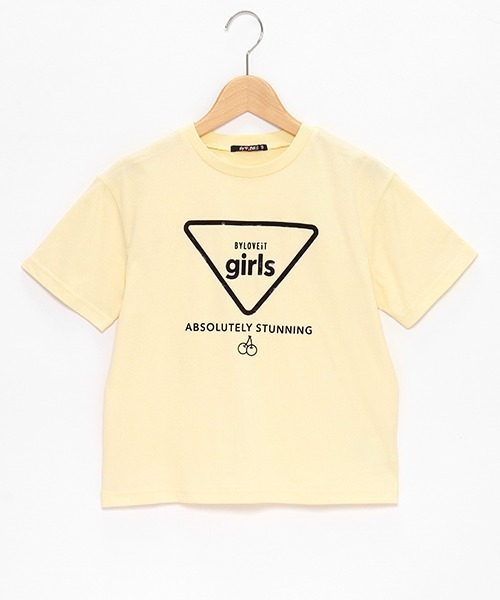 by LOVEiT(バイラビット)の「girlsマークバックフリルTシャツ(Tシャツ/カットソー・キッズ・オフホワイト/ピンク/ブラック/ベージュ・120cm/130cm/140cm/150cm/160cm)」の3枚目の写真