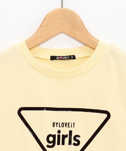 by LOVEiT(バイラビット)の「girlsマークバックフリルTシャツ(Tシャツ/カットソー・キッズ・オフホワイト/ピンク/ブラック/ベージュ・120cm/130cm/140cm/150cm/160cm)」の9枚目の写真
