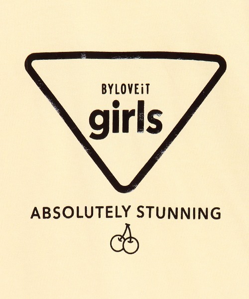 by LOVEiT(バイラビット)の「girlsマークバックフリルTシャツ(Tシャツ/カットソー・キッズ・オフホワイト/ピンク/ブラック/ベージュ・120cm/130cm/140cm/150cm/160cm)」の7枚目の写真