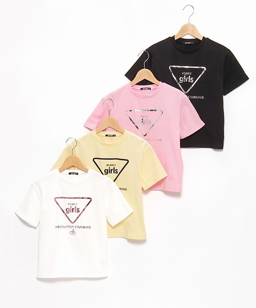 by LOVEiT(バイラビット)の「girlsマークバックフリルTシャツ(Tシャツ/カットソー・キッズ・オフホワイト/ピンク/ブラック/ベージュ・120cm/130cm/140cm/150cm/160cm)」の14枚目の写真