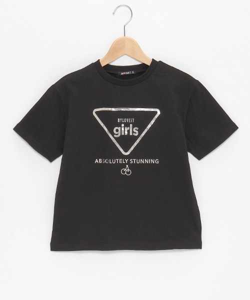 by LOVEiT(バイラビット)の「girlsマークバックフリルTシャツ(Tシャツ/カットソー・キッズ・オフホワイト/ピンク/ブラック/ベージュ・120cm/130cm/140cm/150cm/160cm)」の13枚目の写真