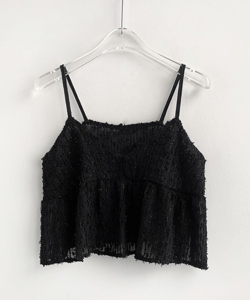 Jewelobe(ジュエローブ)の「シアーエンブロイダリーペプラムビスチェ(キャミソール・レディース・ブラック/アイボリー・FREE)」の11枚目の写真