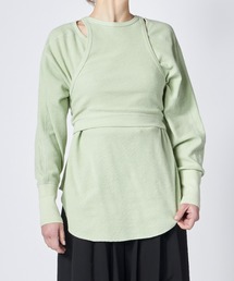 トップス CLANE SLANT CUT THERMAL TOPS CLANE（クラネ）の「CLANE LAYRED BUSTIER THERMAL TOPS（T
