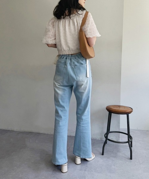 one after another NICE CLAUP(ワンアフターアナザーナイスクラップ)の「サイドリボンオフショルブラウス【WEB限定商品】(シャツ/ブラウス・レディース・ブラック/ブラック系その他/ホワイト系その他・FREE)」の13枚目の写真