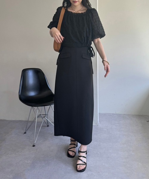 one after another NICE CLAUP(ワンアフターアナザーナイスクラップ)の「サイドリボンオフショルブラウス【WEB限定商品】(シャツ/ブラウス・レディース・ブラック/ブラック系その他/ホワイト系その他・FREE)」の18枚目の写真