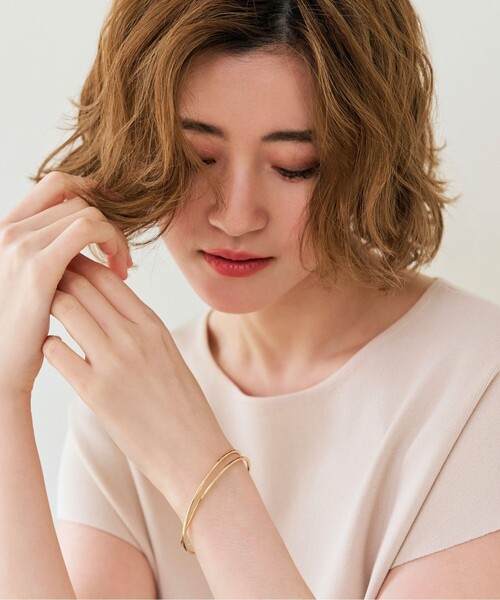 grove（グローブ）の「◆ダブルラインメタルバングル（ブレスレット・レディース・ピンクゴールド/シルバー/ゴールド・00）」の4枚目の写真