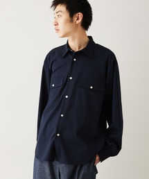 【ZOZO限定】STRIPE BALLOON SLEEVE CPO / ストライプ バルーンスリーブCPOシャツ