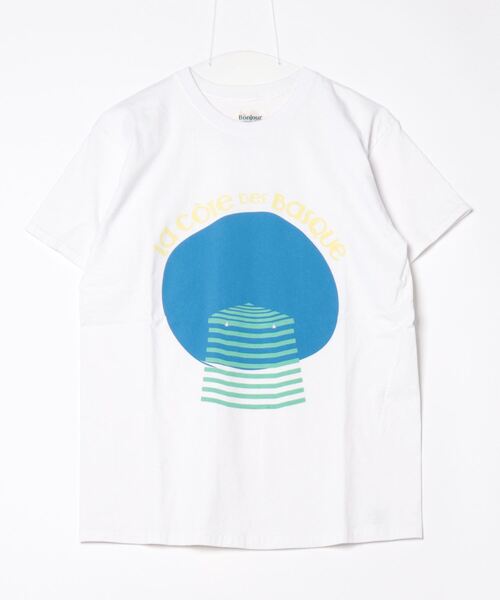 THE BAREFOOT(ベアフット)の「【 Le Bonjour surf / ボンジュールサーフ 】 ブランドロゴ グラフィックプリント 半袖 Tシャツ(Tシャツ/カットソー・メンズ・レッド/ブルー/イエロー・L/M/XL)」の3枚目の写真