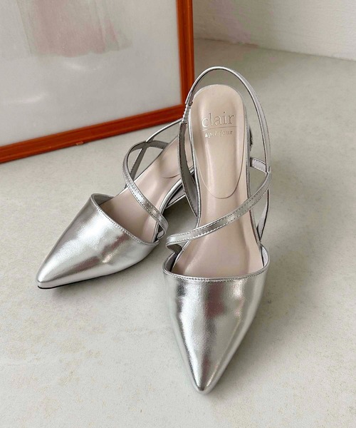 apres jour clair(アプレジュールクレア)の「【apres jour clair】ポインテッドトゥミュール【ZOZOTOWN限定アイテム】(パンプス・レディース・シルバー/ブラック/アイボリー・LARGE/MEDIUM/X-LARGE/SMALL)」の3枚目の写真