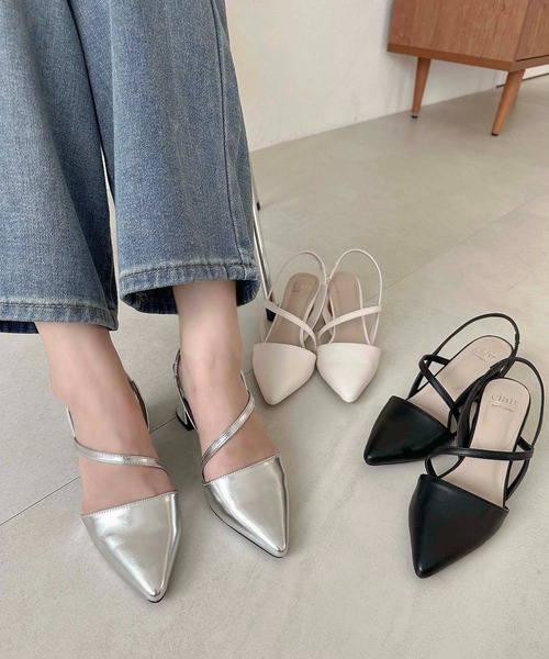 apres jour clair(アプレジュールクレア)の「【apres jour clair】ポインテッドトゥミュール【ZOZOTOWN限定アイテム】(パンプス・レディース・シルバー/ブラック/アイボリー・LARGE/MEDIUM/X-LARGE/SMALL)」の10枚目の写真