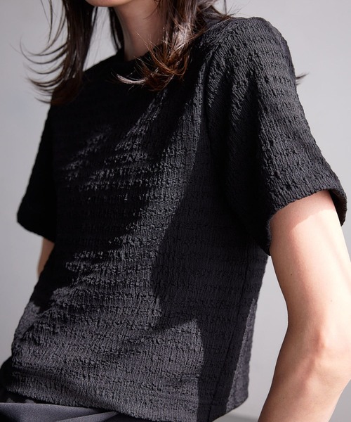 N WITH.（エヌウィズ）の「カットJQ TEE（Tシャツ/カットソー・レディース・ホワイト/ミント/ブラック・FREE）」の18枚目の写真