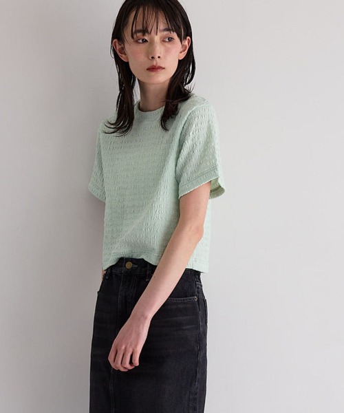 N WITH.（エヌウィズ）の「カットJQ TEE（Tシャツ/カットソー・レディース・ホワイト/ミント/ブラック・FREE）」の20枚目の写真