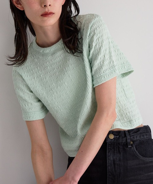 N WITH.（エヌウィズ）の「カットJQ TEE（Tシャツ/カットソー・レディース・ホワイト/ミント/ブラック・FREE）」の22枚目の写真