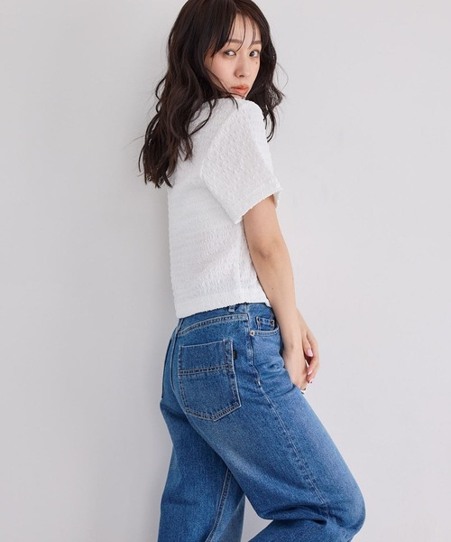 N WITH.（エヌウィズ）の「カットJQ TEE（Tシャツ/カットソー・レディース・ホワイト/ミント/ブラック・FREE）」の8枚目の写真