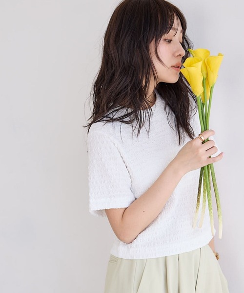 N WITH.（エヌウィズ）の「カットJQ TEE（Tシャツ/カットソー・レディース・ホワイト/ミント/ブラック・FREE）」の15枚目の写真