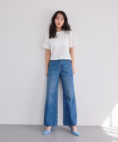 N WITH.（エヌウィズ）の「カットJQ TEE（Tシャツ/カットソー・レディース・ホワイト/ミント/ブラック・FREE）」の4枚目の写真