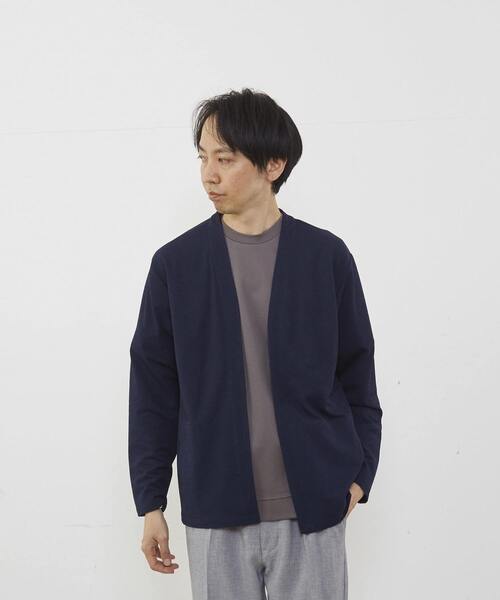 MEN'S MELROSE（メンズメルローズ）の「リランチェチドリボタンレスライトウェイトカーディガン（カーディガン/ボレロ・メンズ・ネイビー/ブラック/グレー・2/4/3）」の3枚目の写真
