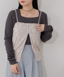 Kastane | フラワーZIPキャミビスチェ(キャミソール)