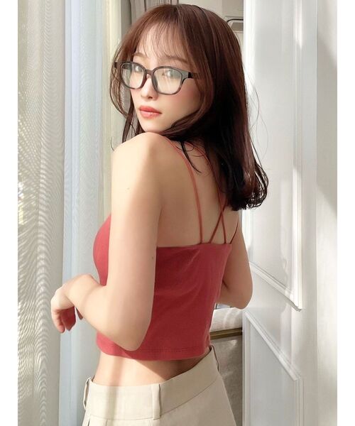 RESEXXY（リゼクシー）の「クリアレンズメガネ（メガネ・レディース・ブラウン/ブラック・FREE）」の5枚目の写真