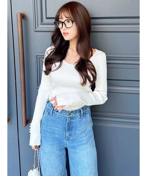 RESEXXY（リゼクシー）の「クリアレンズメガネ（メガネ・レディース・ブラウン/ブラック・FREE）」の9枚目の写真