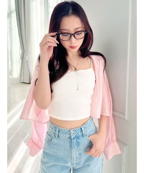 RESEXXY（リゼクシー）の「クリアレンズメガネ（メガネ・レディース・ブラウン/ブラック・FREE）」の10枚目の写真