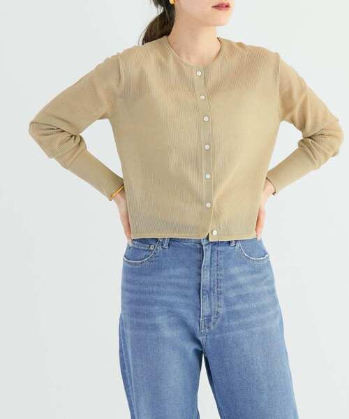 URBAN RESEARCH(アーバンリサーチ)の「針抜きショートカーディガン(カーディガン/ボレロ・レディース・ブラック/ベージュ/レッド・FREE)」の4枚目の写真