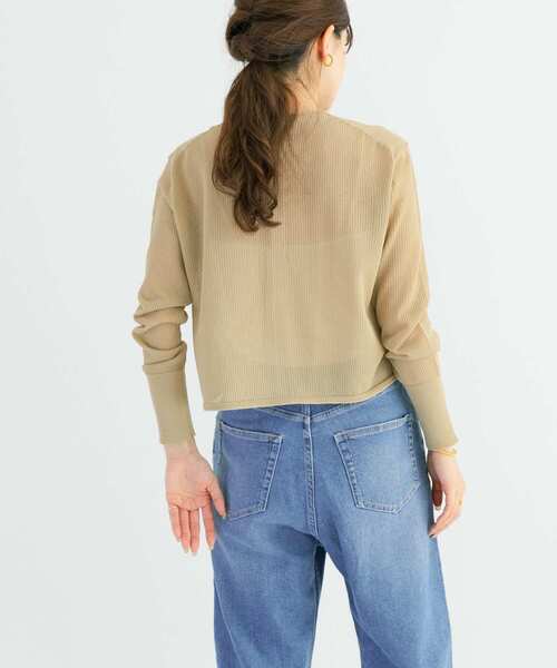 URBAN RESEARCH(アーバンリサーチ)の「針抜きショートカーディガン(カーディガン/ボレロ・レディース・ブラック/ベージュ/レッド・FREE)」の6枚目の写真