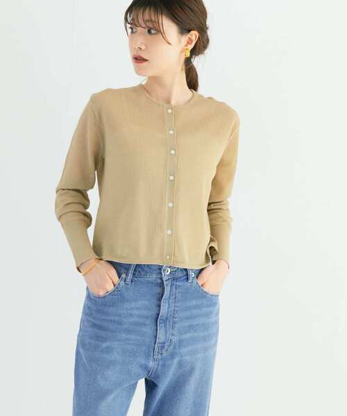 URBAN RESEARCH(アーバンリサーチ)の「針抜きショートカーディガン(カーディガン/ボレロ・レディース・ブラック/ベージュ/レッド・FREE)」の7枚目の写真