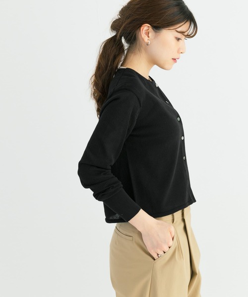 URBAN RESEARCH(アーバンリサーチ)の「針抜きショートカーディガン(カーディガン/ボレロ・レディース・ブラック/ベージュ/レッド・FREE)」の20枚目の写真