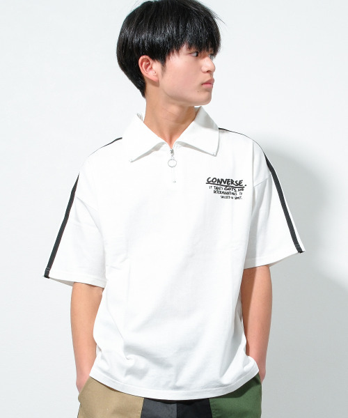 セール】CONVERSE 別注ラインハーフジップTシャツ（Tシャツ