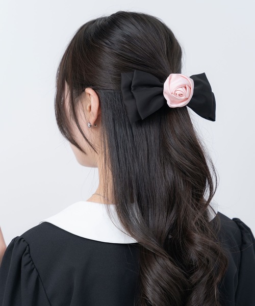 ヘアアクセサリー Chapeau d' O Rose Ribbon Barrette Chapeau d' O Rose Ribbon Barrette / シャポードオー（バレッタ