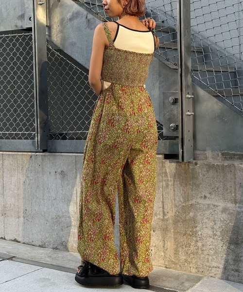 CIAOPANIC（チャオパニック）の「INDIAペイズリーサイドカットアウトサロペット（サロペット/オーバーオール・レディース・ブラック/ライム/ベージュ・FREE）」の17枚目の写真