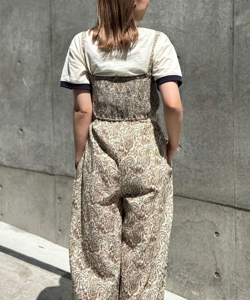 CIAOPANIC（チャオパニック）の「INDIAペイズリーサイドカットアウトサロペット（サロペット/オーバーオール・レディース・ブラック/ライム/ベージュ・FREE）」の19枚目の写真