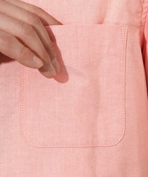 a.v.v（アーヴェヴェ）の「【接触冷感/イージーケア】エッフェル塔刺繍オックスシャツ 半袖（シャツ/ブラウス・メンズ・ライラック/ホワイト/オレンジ/ネイビー/ダークインディゴブルー・44/46/48/52/50）」の21枚目の写真
