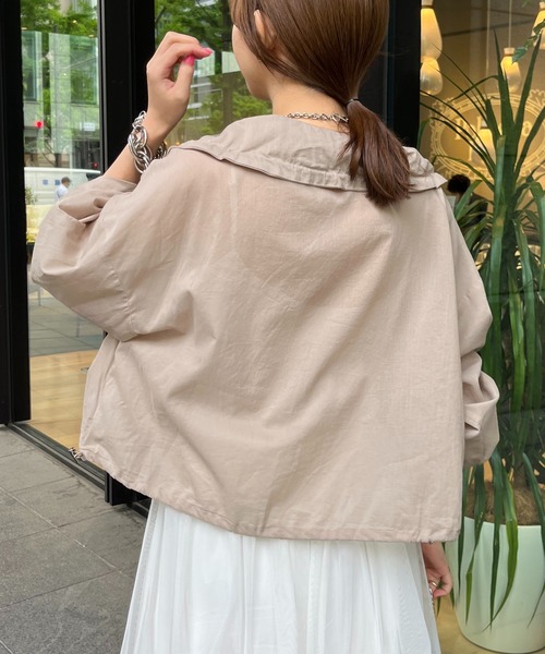 DouDou(ドゥドゥ)の「【WEB限定】綿ローンショートブルゾン(その他アウター・レディース・ベージュ/オフホワイト/ブラック・FREE)」の6枚目の写真