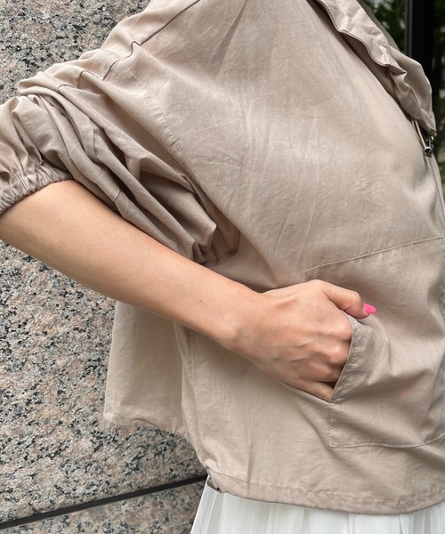 DouDou(ドゥドゥ)の「【WEB限定】綿ローンショートブルゾン(その他アウター・レディース・ベージュ/オフホワイト/ブラック・FREE)」の13枚目の写真