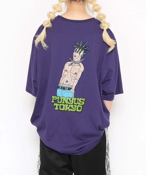 PUNYUS（プニュズ）の「TOKYO BOY Ｔシャツ（Tシャツ/カットソー・レディース・パープル/スミクロ/オレンジ・1/4/3/2）」の3枚目の写真