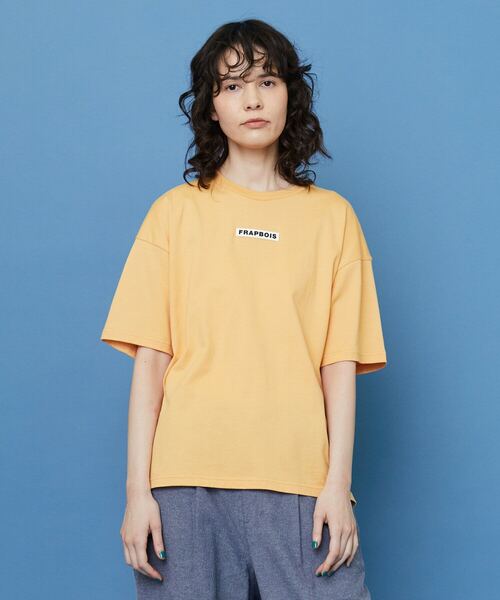 FRAPBOIS(フラボア)の「エンブレムT(Tシャツ/カットソー・レディース・ラベンダー/オレンジ・2/1)」の2枚目の写真
